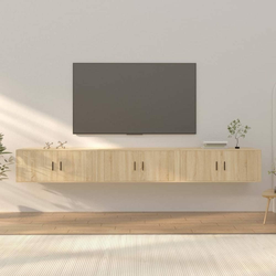Zidni TV ormarići 3 kom boja hrasta sonome 100x34,5x40 cm