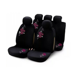 Bottari 2929010 My Flower Pink 9-dijelni set presvlaka za sjedalo, crno / roza