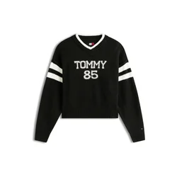 Tommy Jeans Pulover 85 črna/bela