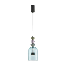LED luster na sajli ARTE LED/12W/230V, prečnika 16 cm, crne boje