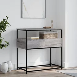 Konzolni stol siva boja hrasta 75x40x75 cm konstruirano drvo