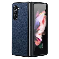 Torbica Leather Fold za Samsung F946B Galaxy Z Fold 5 5G plava