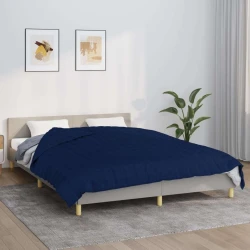 Vidaxl Obtežena odeja modra 200x200 cm 9 kg blago