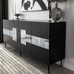 Hanah Home Konzola Paris, 180x80x40 cm, Crna