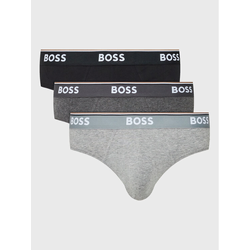 Moške spodnjice BOSS 3-pack moški, siva barva