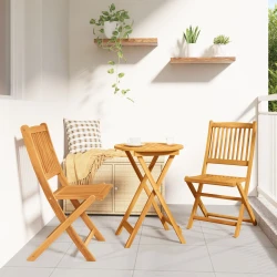 Bistro set za vrt 3 pcs Smeđa Čvrsto drvo akacije
