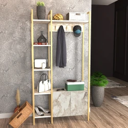 Lessentiel Maison Cipelarnik 90x175x35cm Belo-Zlatni