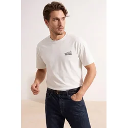 Trendyol Muška majica Tmnss26Ts00049, Krem