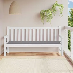 Jastuk za vrtnu klupu sivi 200x50x4 cm od tkanine Oxford