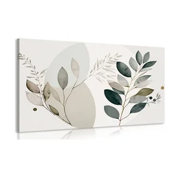 Slika boho rastline v krogu - 60x40