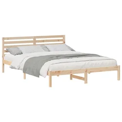 Vidaxl Konstrukcija postelje Rjava 160 x 220 cm Masivno borovo les