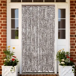 Zastor protiv muha smeđa i bijela 100 x 200 cm od šenila