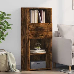Visoka komoda boja hrasta 50 x 42,5 x 124 cm konstruirano drvo