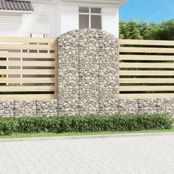 Gabionska košara s lukom 150x30x220/240 cm pocinčano željezo
