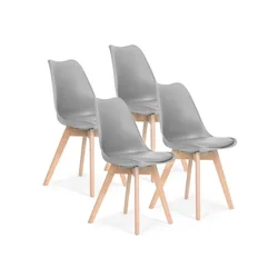 MODERNHOME Trpezarijske stolice set 4 kom Filipo light grey 2