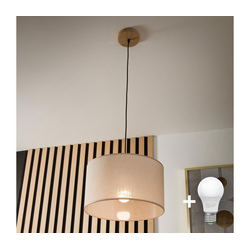 Brilagi - LED luster ANTHONY na sajli 1xE27/60W/230V hrast/bež