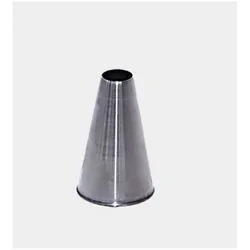 Stainless steel plain decorating nozzle, straight edge, 15 mm - de Buy