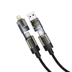 Moxom 4 u 1 type c na type c/lightning, USB na type c/lightning mx-cb364 100w 1m crni USB data kabal ( u2219 )
