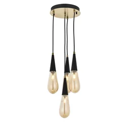 Opviq Luster AV-4236-4ET, 90x27cm, IP20, 220V-240 V, Zlatno-crne boje