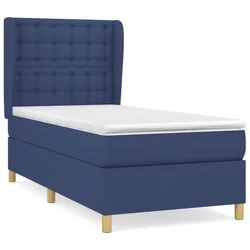 Greatstore Box spring postelja z vzmetnico modra 80x200 cm blago