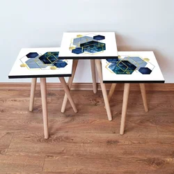 Hanah Home Set klub stočića 3Shp225, 3 komada, Siva