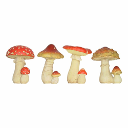 Vrtne figurice v kompletu 4 ks iz poliresina Toadstool – Esschert Design