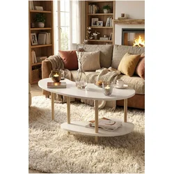 Hanah Home Stočić za kafu, Beli