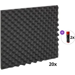 Audiotec Pyramid Waves 50x50x2 Basic SET Absorpcijska pena