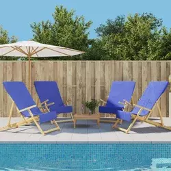 Ručnici za plažu 4 kom plavi 60 x 135 cm od tkanine 400 GSM