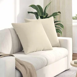 Jastučići za sofu 2 pcs Bež 80 x 80 cm tkanina