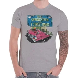 Bruce Springsteen Majica Pink Cadillac Unisex Heather Grey M