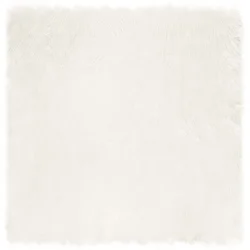 Tepih od umjetne ovčje kože TAFALLA Bijela 200 x 200 cm