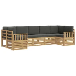 Set vanjskih sofa 6 pcs Bijela i Antracit 304 x 128,5 x 73 cm