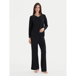 Ysabel Mora Pižama 10773 Črna Relaxed Fit