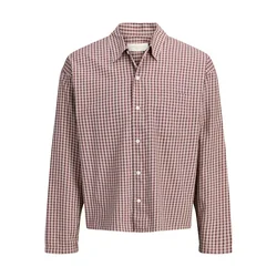 JACK & JONES Srajca JORAUSTIN rjava/bela