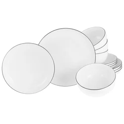 Creatable Jedilni Servis All Round Black Line, 12-Delni