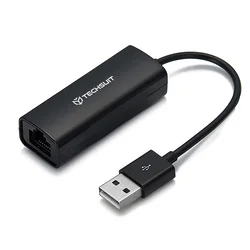 USB-A v RJ45 omrežni adapter Techsuit NetLink AC19 100Mbps - black