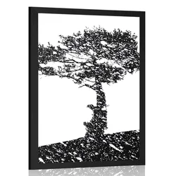 Plakat silhueta drevesa - 20x30 no frame