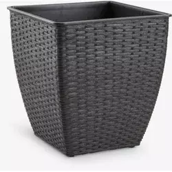 Pletena saksija 38x38x39 crna
