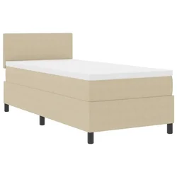 Vidaxl LED Box Spring Postelja Svetlo siva in bela. 80 x 200 cm