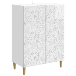 Postol Bijela visokog sjaja 66 x 34,5 x 90 cm Konstruirano drvo