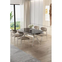 Hanah Home Trpezarijski set, 5 komada, Bež