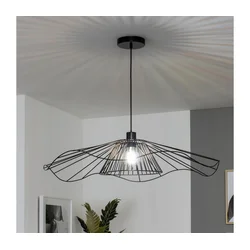 Brilagi - LED luster na sajli CERIA WIRE 1xE27/40W/230V prečnik 80 cm crna