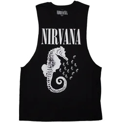 Nirvana Majica Seahorse & Logo Mono Unisex Black M