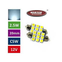 Amio avto led žarnica (sijalka) c5w 9 smd 5050 39mm 2 kosa