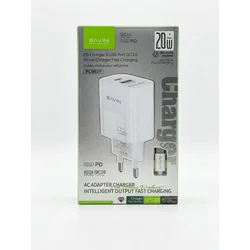 Bavin punjač 20W PD Usb A/Type C + kabl C-C PC963Y-CC bela ( 90069 )