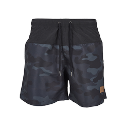 Urban Classics Kratke kopalne hlače Block Swim, modra
