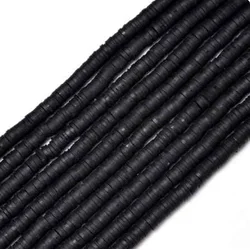 Perle od polimerne gline 6*1 mm crne