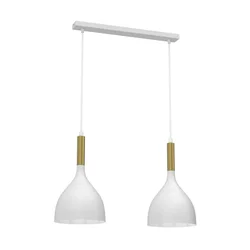 Luster na sajli NOAK 2xE27/15W/230V beli/zlatni