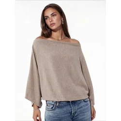 Busem Pulover Pullover naravno bela